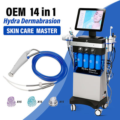 Machine de soin de la peau Hydra multifonction 14 en 1 Microdermabrasion et peeling de la peau à l'eau pour un nettoyage et une nutrition en profondeur de la peau
